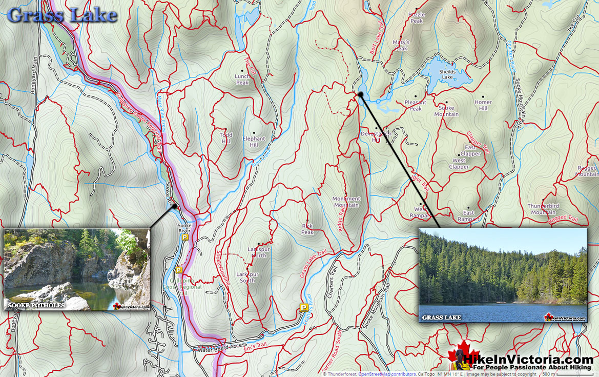 Grass Lake Hiking Trail Map
