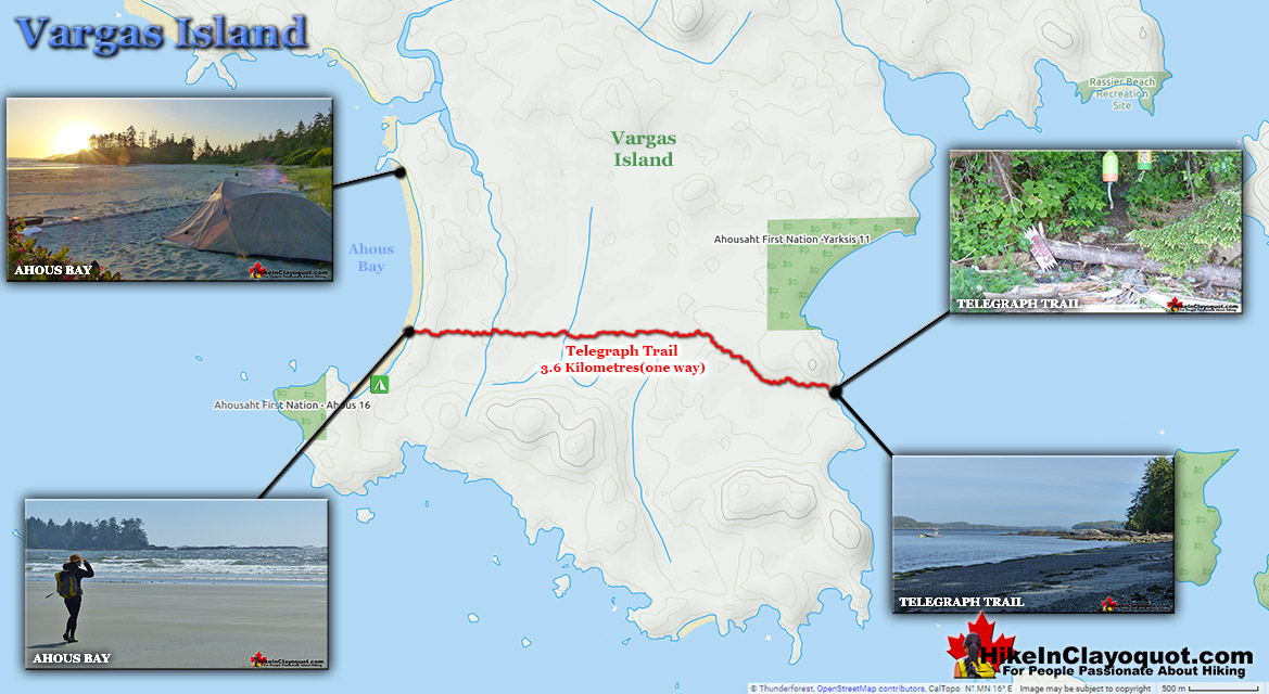 Vargas Island Hiking Trail Map