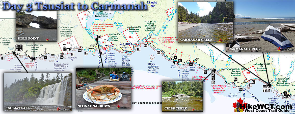 Day 3 West Coast Trail Map